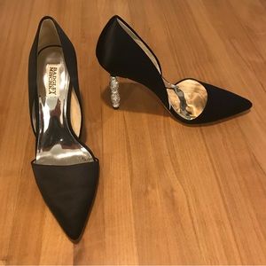 Badgley Mischka Emily Point Crystal Heels - Worn Once